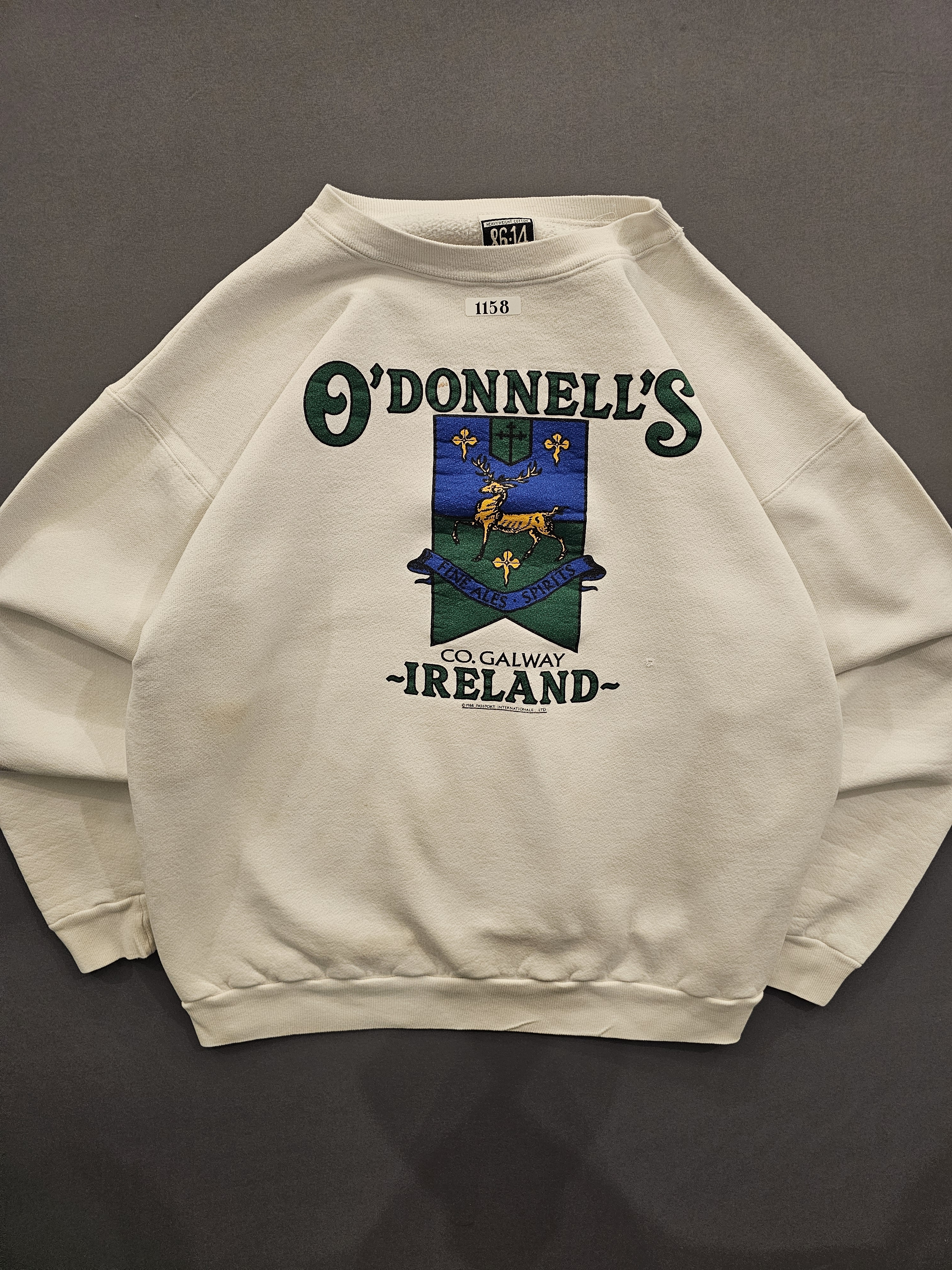 Vintage 1988 Odonnells Ireland Crewneck Sweatshirt  Co Galway  Made In Usa